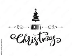 Fotografia Merry Christmas Lettering Design