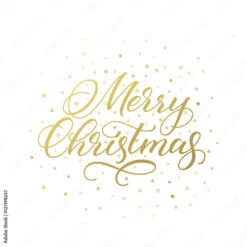 Fotografia Merry Christmas Calligraphic Greeting Card