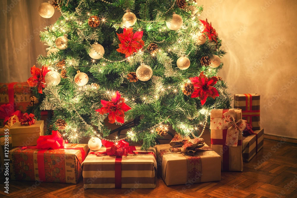 Fotografia Christmas Tree With Presents 3 Fotografia Christmas Tree With Presents