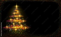 Fotografia Christmas Tree Lights Background.