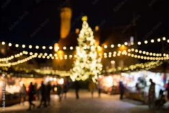 Fotografia Christmas Market At Tallinn Old Town Hall Square