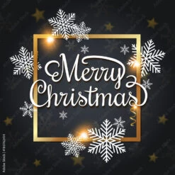 Fotografia Christmas Greeting Card With Snowflakes