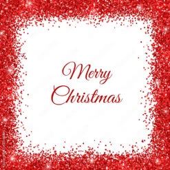 Clementoni Outlet 7 Fotografia Merry Christmas Background With Red Glitter Frame. Vector