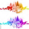 Fotografia Abstract Christmas Ornate Colorful Banners