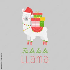 Fotografia Christmas Llama Vector Illustration
