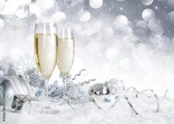 Fotografia Toast With Silver Christmas Decoration