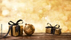 Fotografia Golden Christmas Background