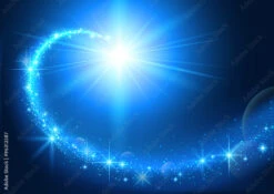 Fotografia Magic Christmas Background With Sparkling Stream Effect - Abstract Illustration,